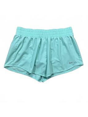 Nike One Womens Dri-fit Mid-Rise 3" Lined Shorts Blue Size Large